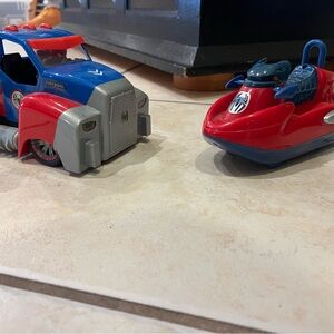 Blue and Red Futuristic Toy Cars & Vehicles